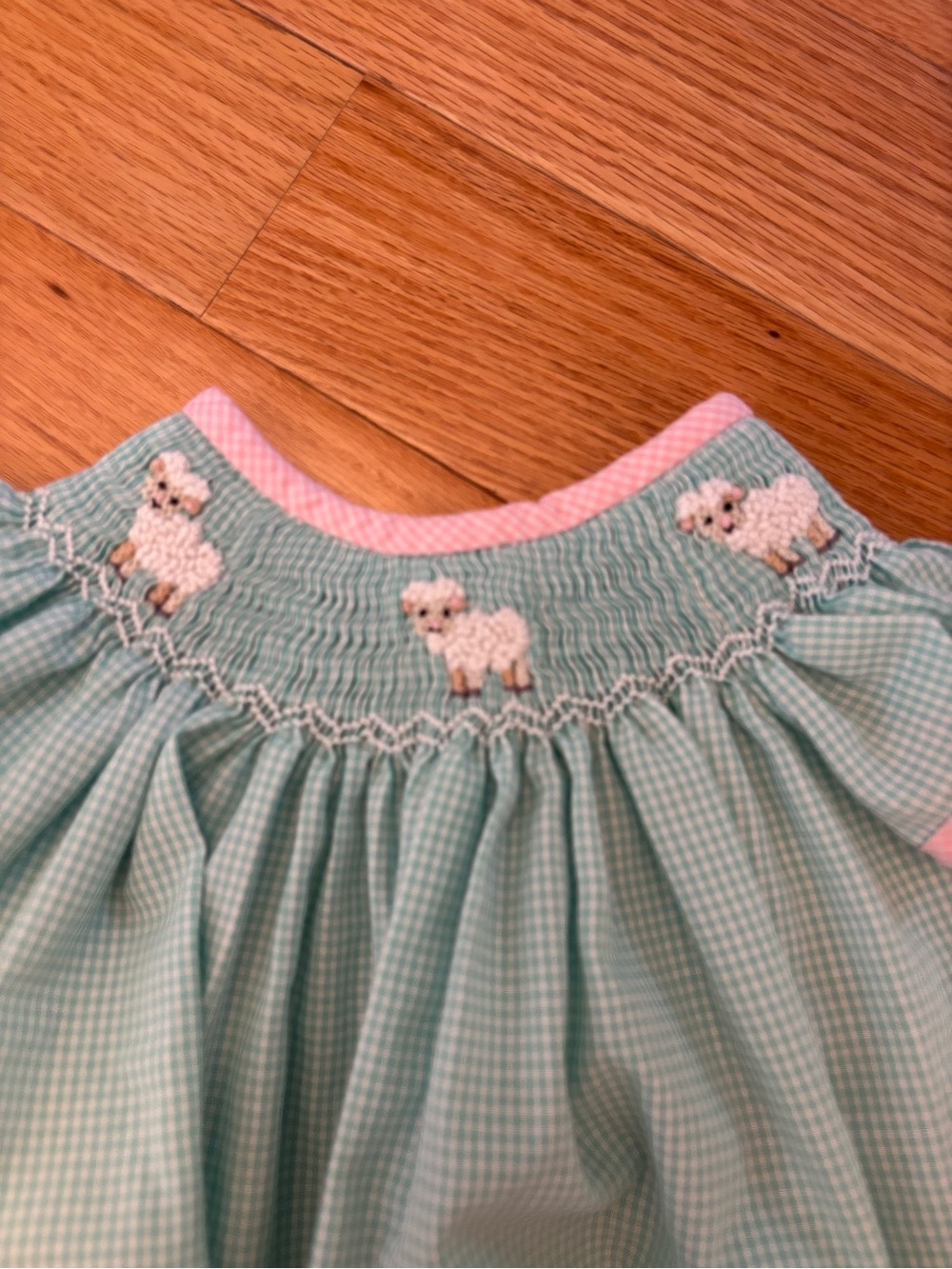 Southern Smocked Company Dress with sheep smocked - Picture 2 of 5